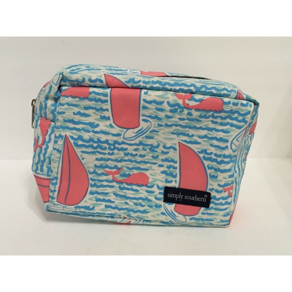 Simply Southern Makeup Travel Logo Casual Zip Colorful Bag